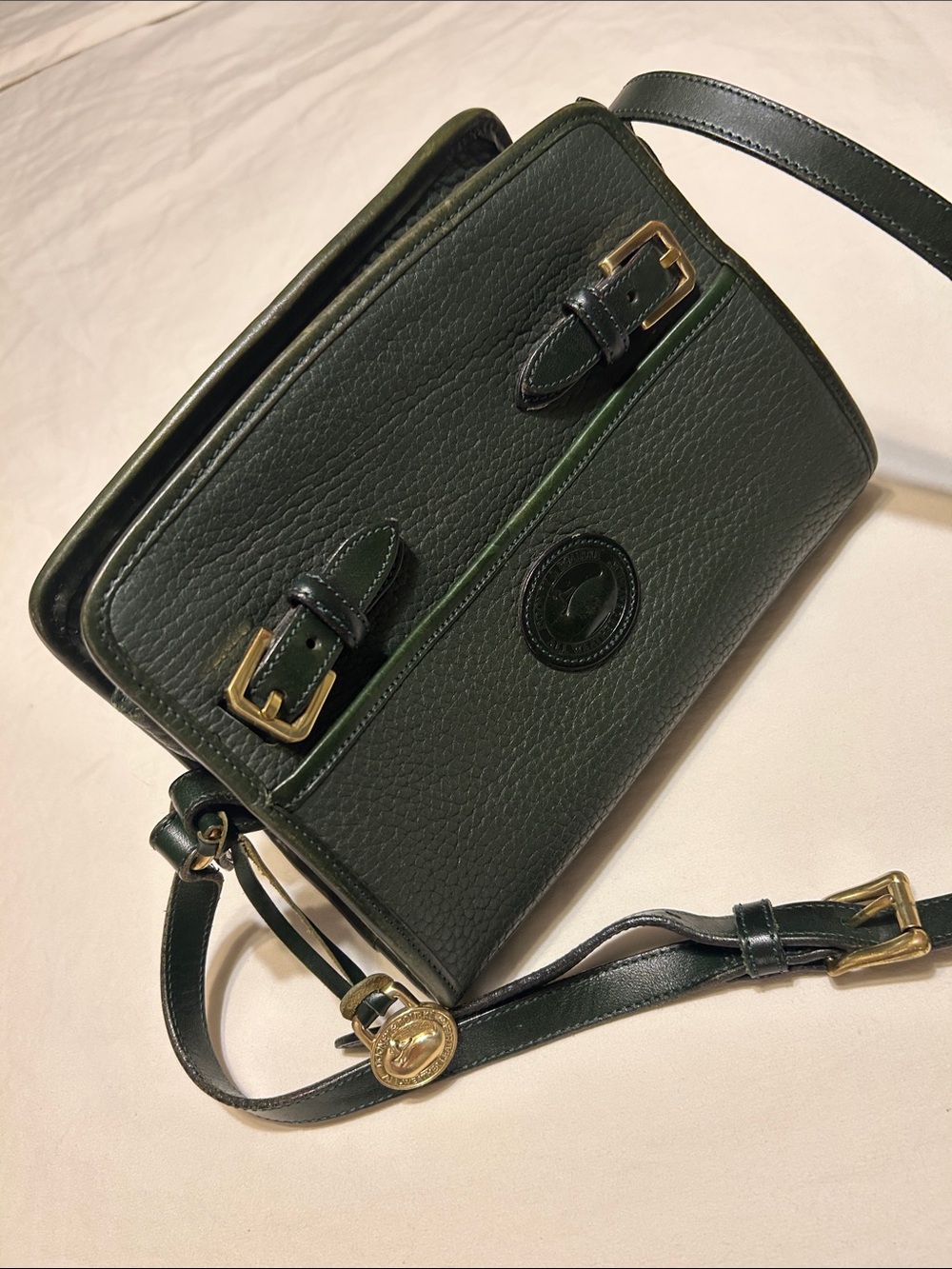 Dooney & Bourke Forest Green Pebbled Leather Crossbody
